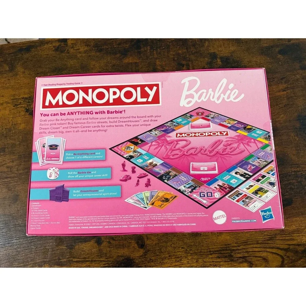 Monopoly Barbie Edition Board Game Step Into Your Dream World